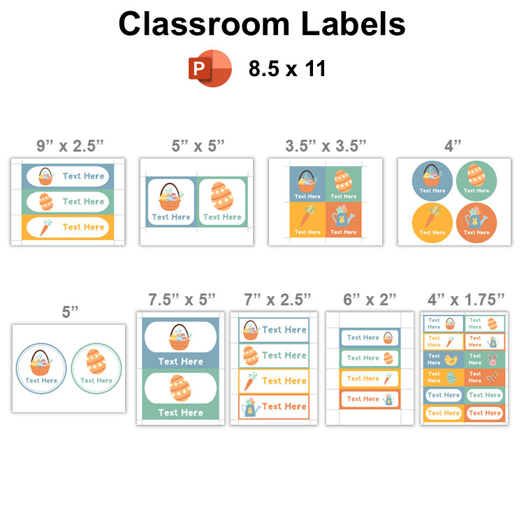 Classroom Labels - Happy Easter | Editable