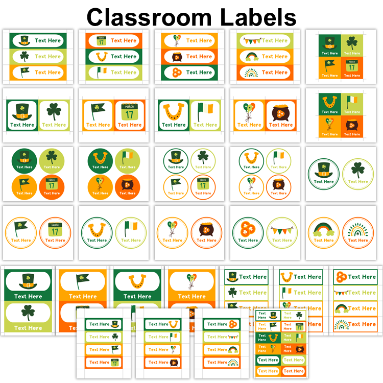 Classroom Labels - St. Patrick's Day | Editable