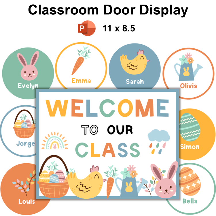 Classroom Door Display - Happy Easter | Editable