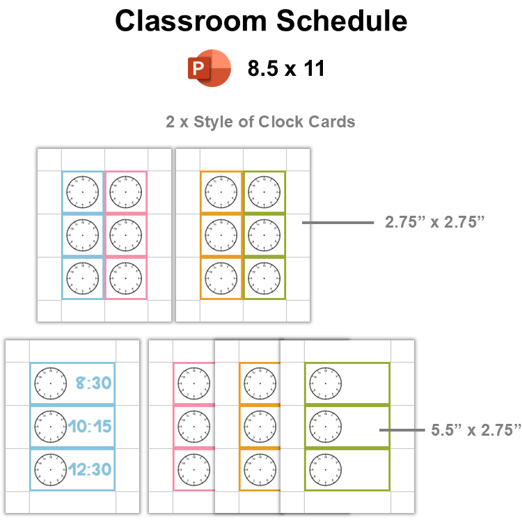 Classroom Schedule - Colorful Spring | Editable