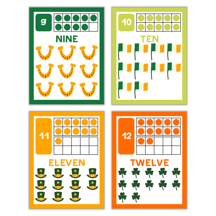 Classroom Number Posters - St. Patrick's Day