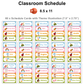 Classroom Schedule - Colorful Spring | Editable