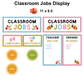 Classroom Jobs Display - Colorful Spring | Editable