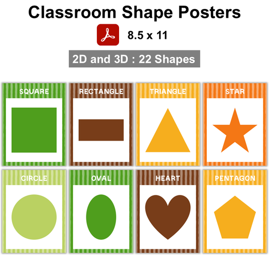 Classroom Shape Posters - Indoor Plants