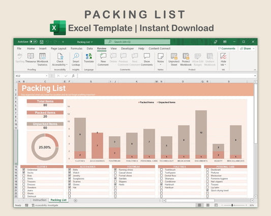 Excel - Packing list - Neutral