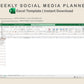 Excel - Weekly Social Media Planner  - Neutral