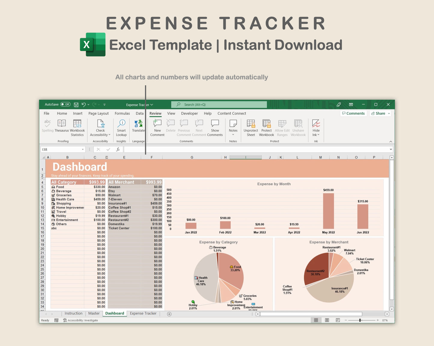 Excel - Expense Tracker - Neutral