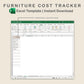 Excel - Furniture Cost Tracker - Neutral