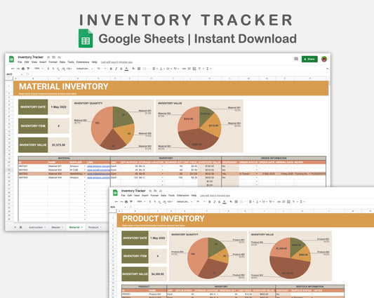 Google Sheets - Inventory Tracker - Boho