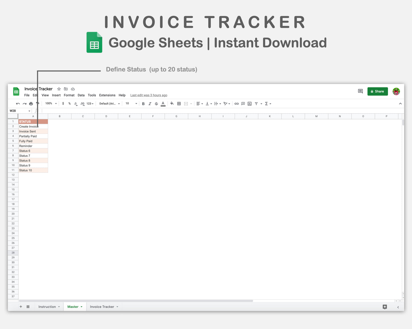 Google Sheets - Invoice Tracker - Neutral