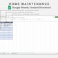 Google Sheets - Home Maintenance - Sweet