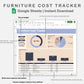 Google Sheets - Furniture Cost Tracker - Sweet