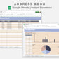 Google Sheets - Address Book - Sweet