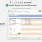 Google Sheets - Address Book - Sweet