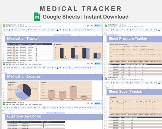 Google Sheets - Medical Tracker - Sweet