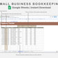 Google Sheets - Small Business Bookkeeping - Earthy