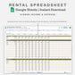 Google Sheets - Rental Spreadsheet - Multi Property - Boho