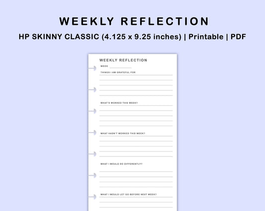 Skinny Classic HP Inserts - Weekly Reflection