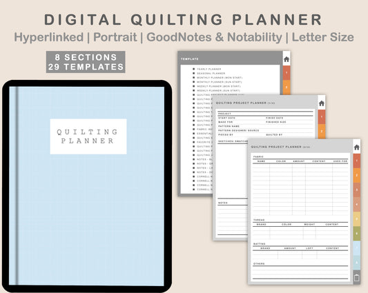 Digital Quilting Planner - Autumn