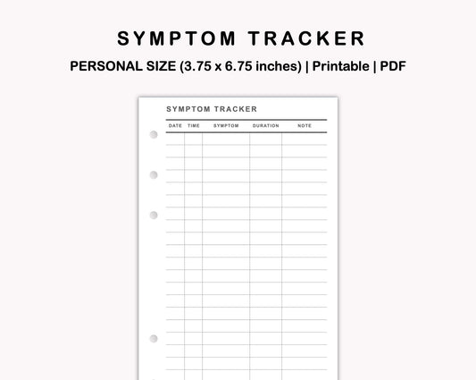 Personal Inserts - Symptom Tracker