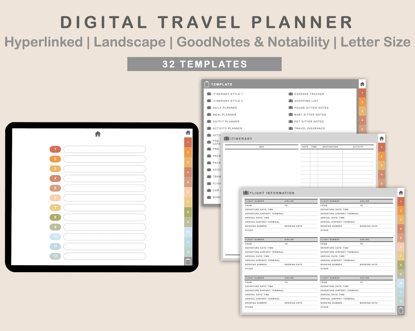 Digital Travel Planner - Landscape - Autumn