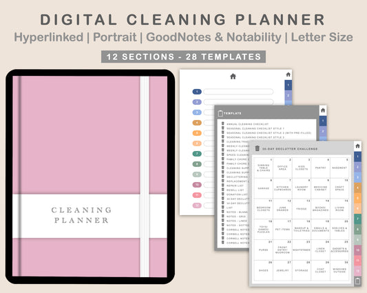 Digital Cleaning Planner - Spring