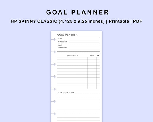 Skinny Classic HP Inserts - Goal Planner