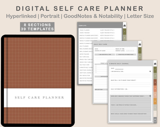 Digital Self Care Planner - Boho