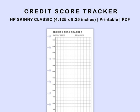 Skinny Classic HP Inserts - Credit Score Tracker