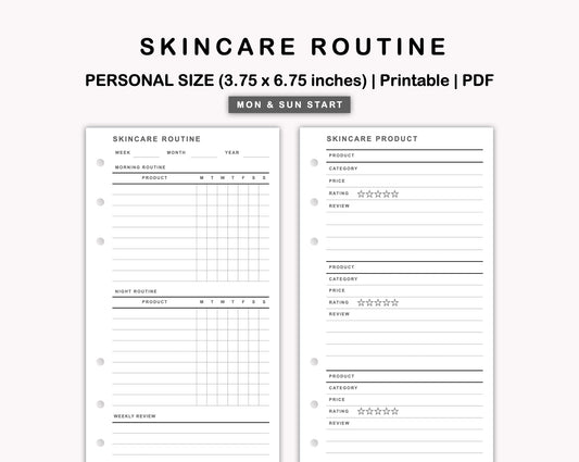 Personal Inserts - Skincare Routine