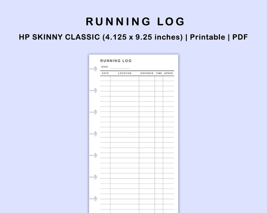 Skinny Classic HP Inserts - Running Log