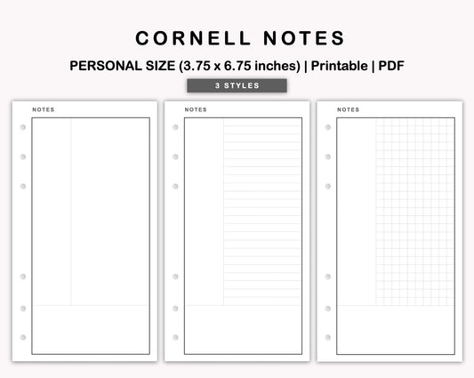 Personal Inserts - Cornell Notes