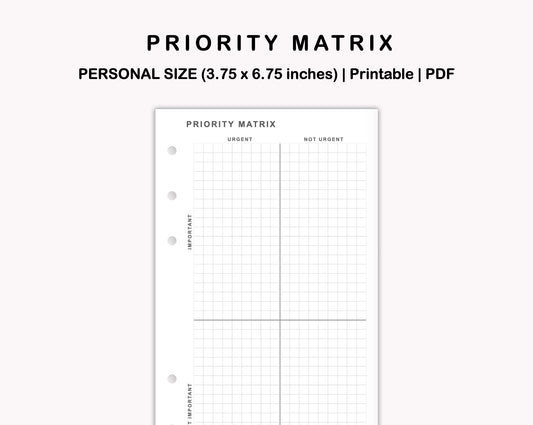 Personal Inserts - Priority Matrix