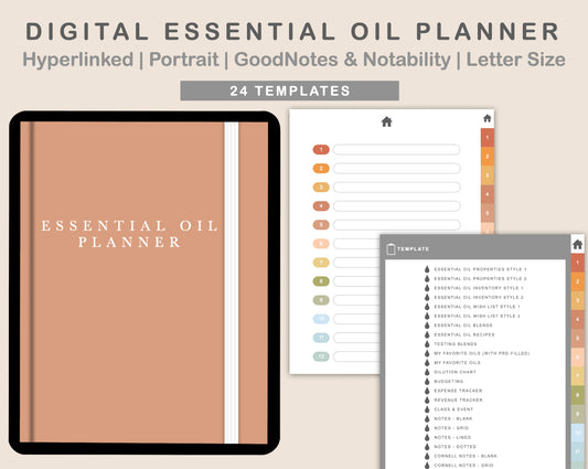 Digital Essential Oil Planner - Autumn