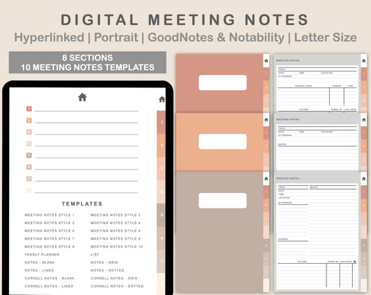 Digital Meeting Notes - Portrait - Neutral