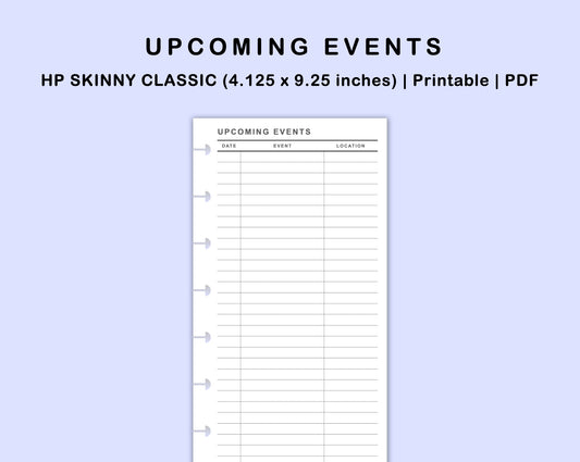 Skinny Classic HP Inserts - Upcoming Event