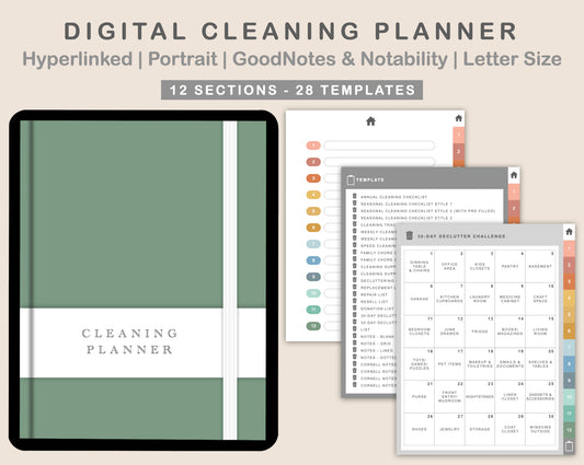 Digital Cleaning Planner - Boho