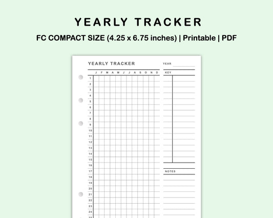 FC Compact Inserts - Yearly Tracker