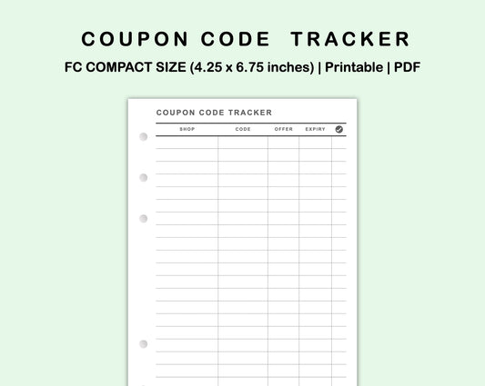 FC Compact Inserts - Coupon Code Tracker