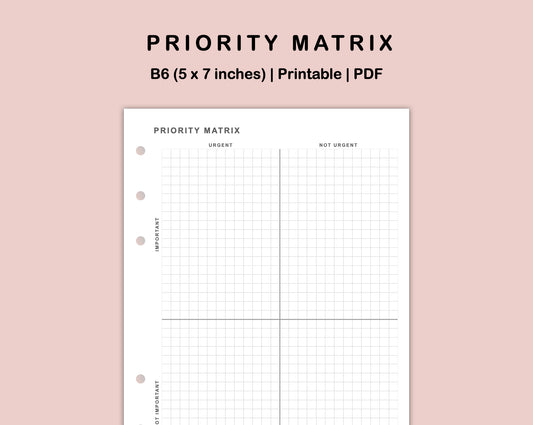 B6 Inserts - Priority Matrix