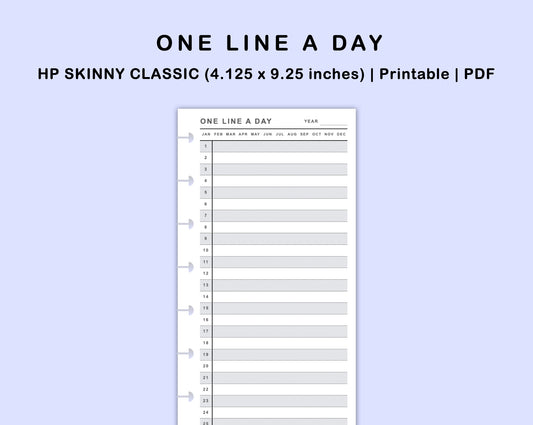 Skinny Classic HP Inserts - One Line A Day