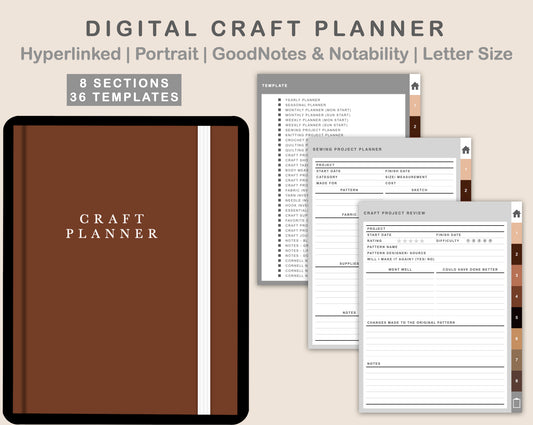 Digital Craft Planner - Brown