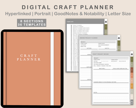 Digital Craft Planner - Boho