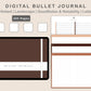 Digital Bullet Journal 200 Pages - Landscape - Brown
