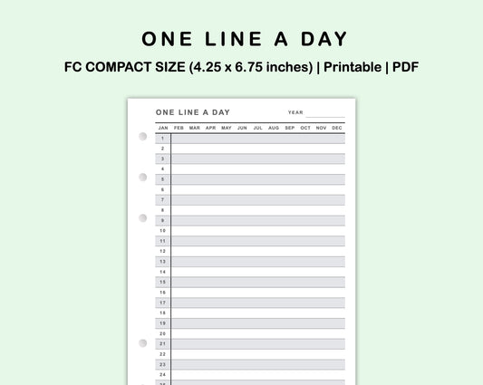 FC Compact Inserts - One Line A Day