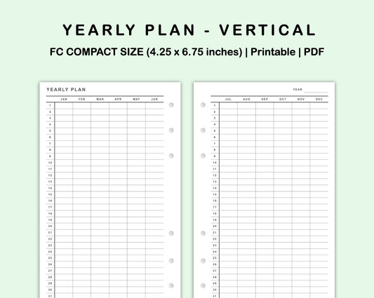 FC Compact Inserts - Yearly Plan - Vertical