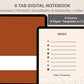 Digital Notebook 8 Tab - Portrait - Retro
