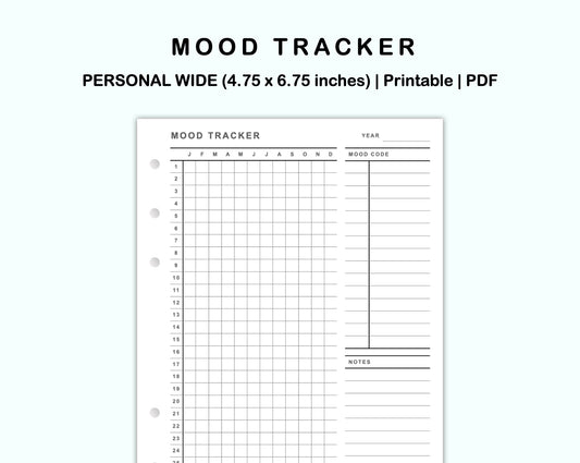 Personal Wide Inserts - Mood Tracker