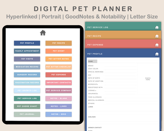 Digital Pet Planner - Spring
