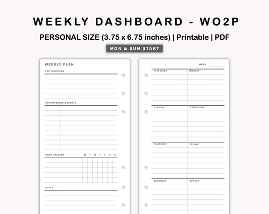 Personal Inserts - Weekly Dashboard